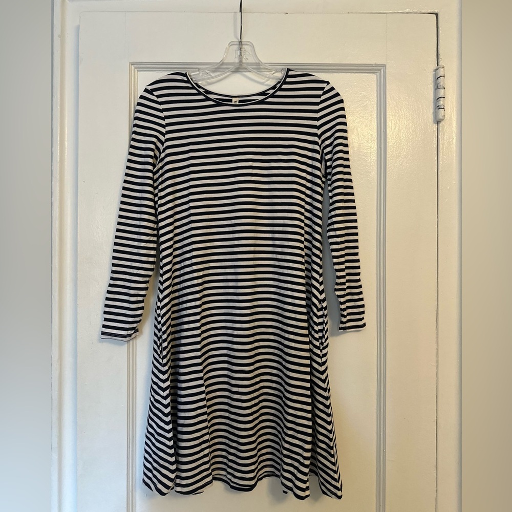 Navy Striped Swing Dress, Jane Hudson, Size M